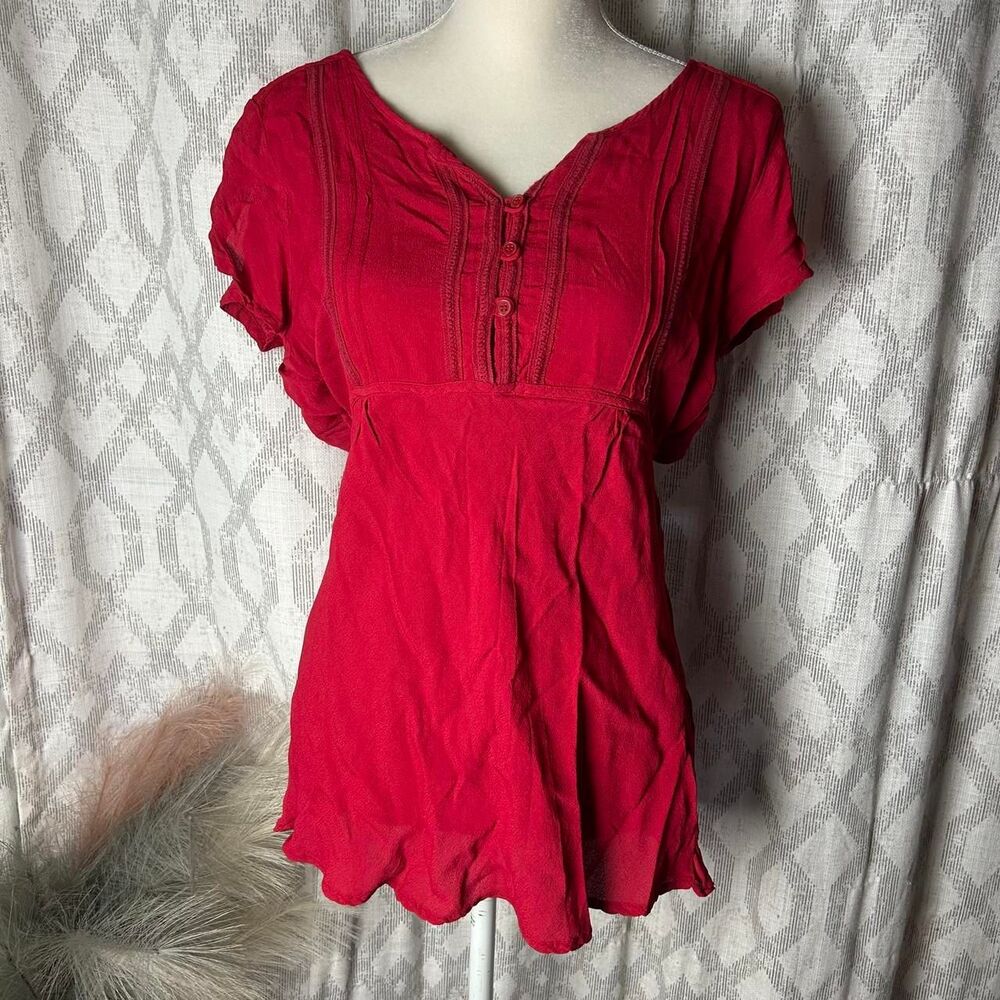 Faded-glory Women's Red Blouse